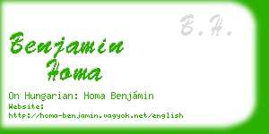 benjamin homa business card