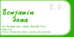 benjamin homa business card